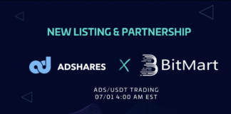Bitmart x Adshares Listing & Partnership