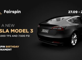 Tesla Model 3, 7,000,000 TFS, and 7,500 FS – Fairspin Birthday Tournament Is On!